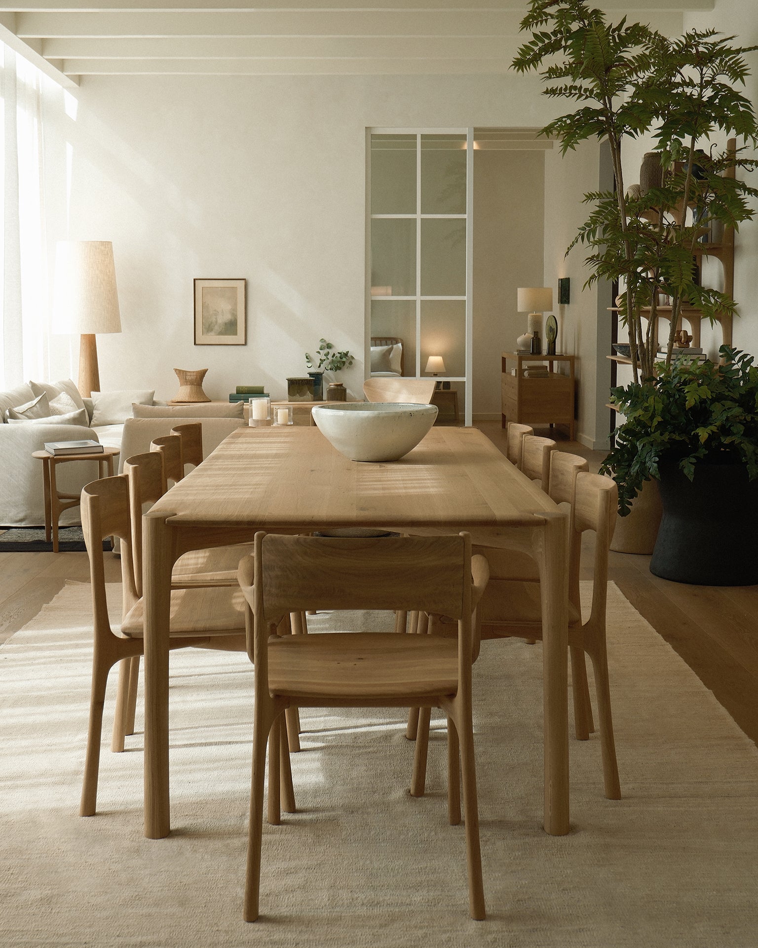 PI dining table - oak - rectangular White Cliff Studio Dining Table