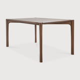 PI dining table - varnished teak - brown - rectangular White Cliff Studio Dining Table
