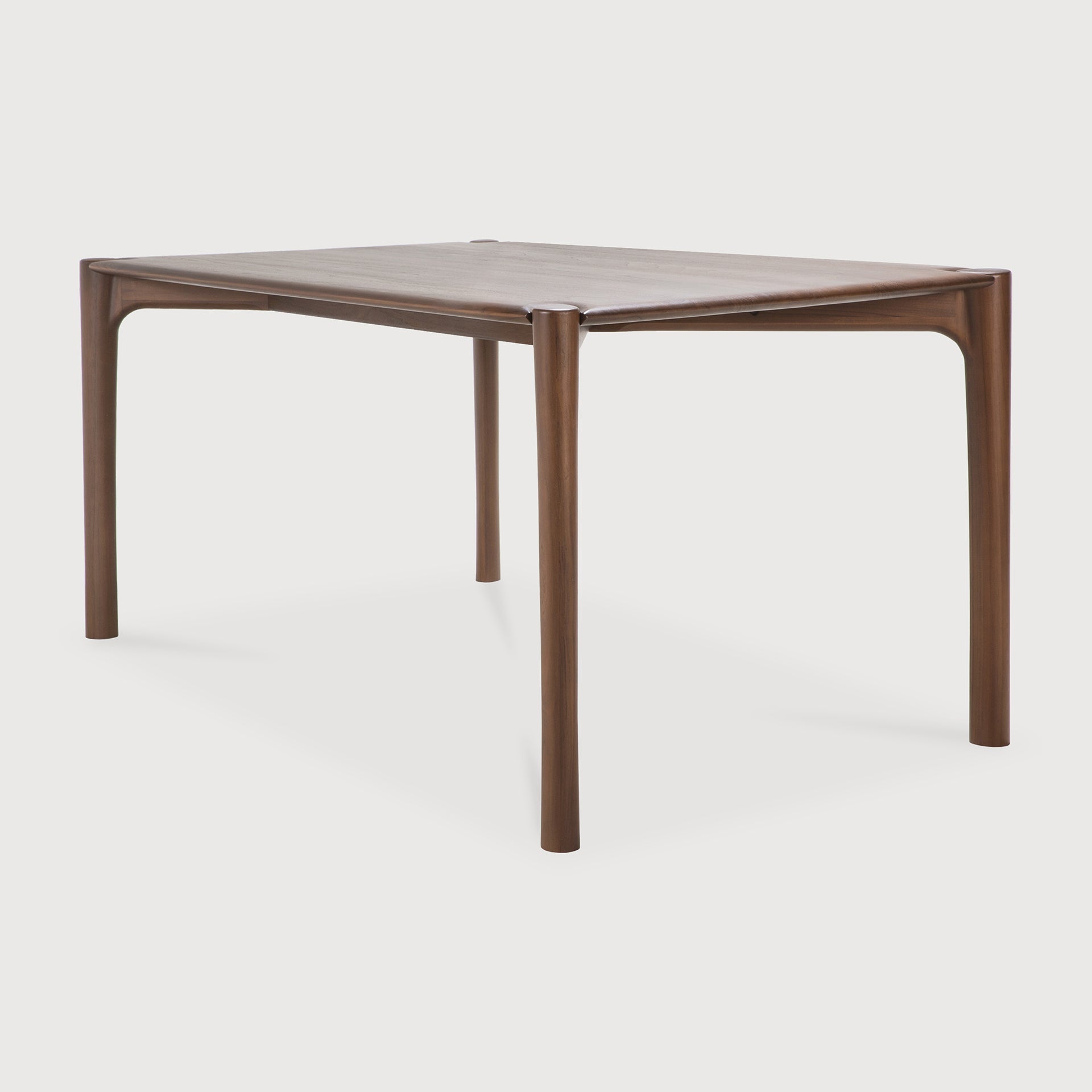 PI dining table - varnished teak - brown - rectangular White Cliff Studio Dining Table
