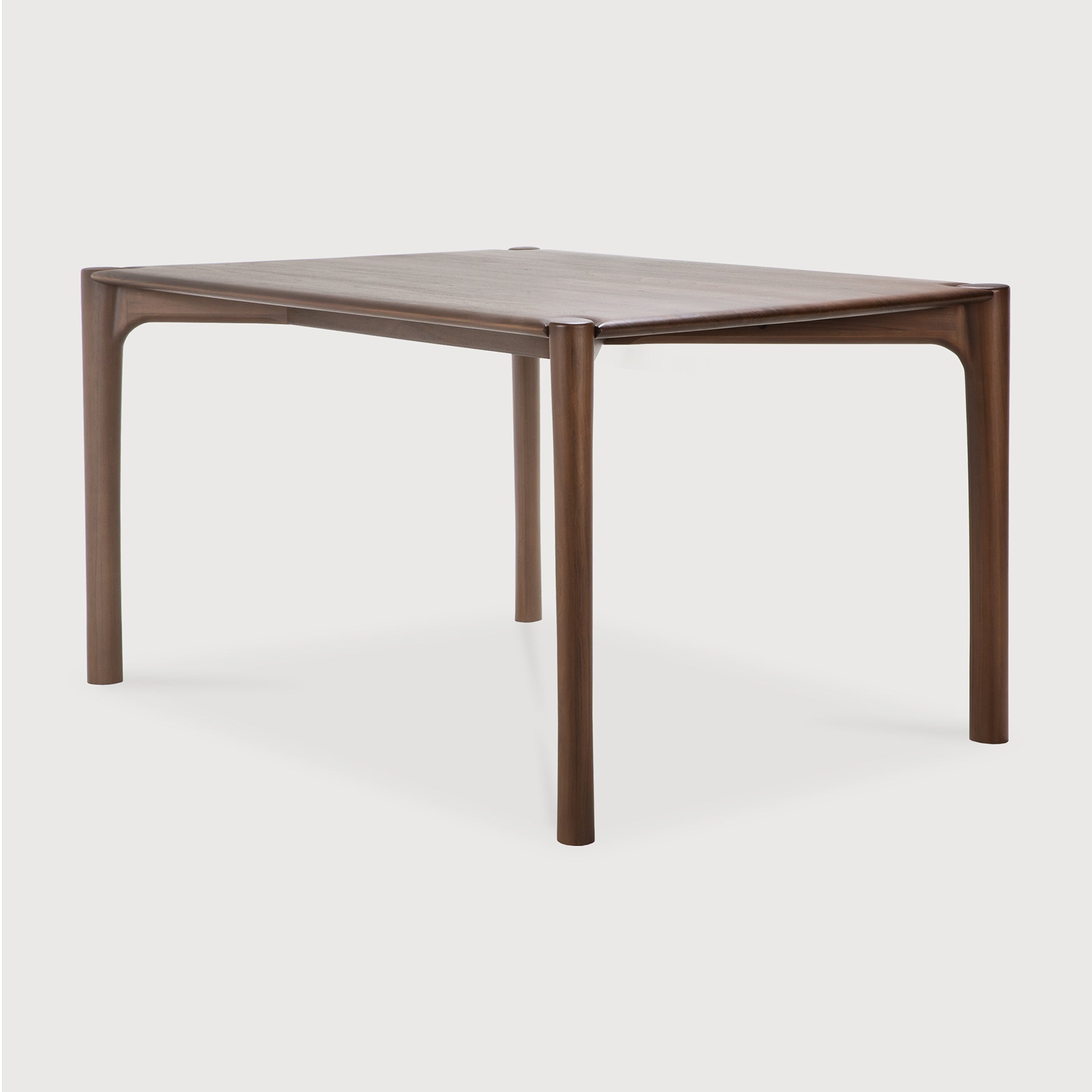 PI dining table - varnished teak - brown - rectangular White Cliff Studio Dining Table
