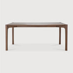 PI dining table - varnished teak - brown - rectangular White Cliff Studio Dining Table