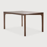 PI dining table - varnished teak - brown - rectangular White Cliff Studio Dining Table