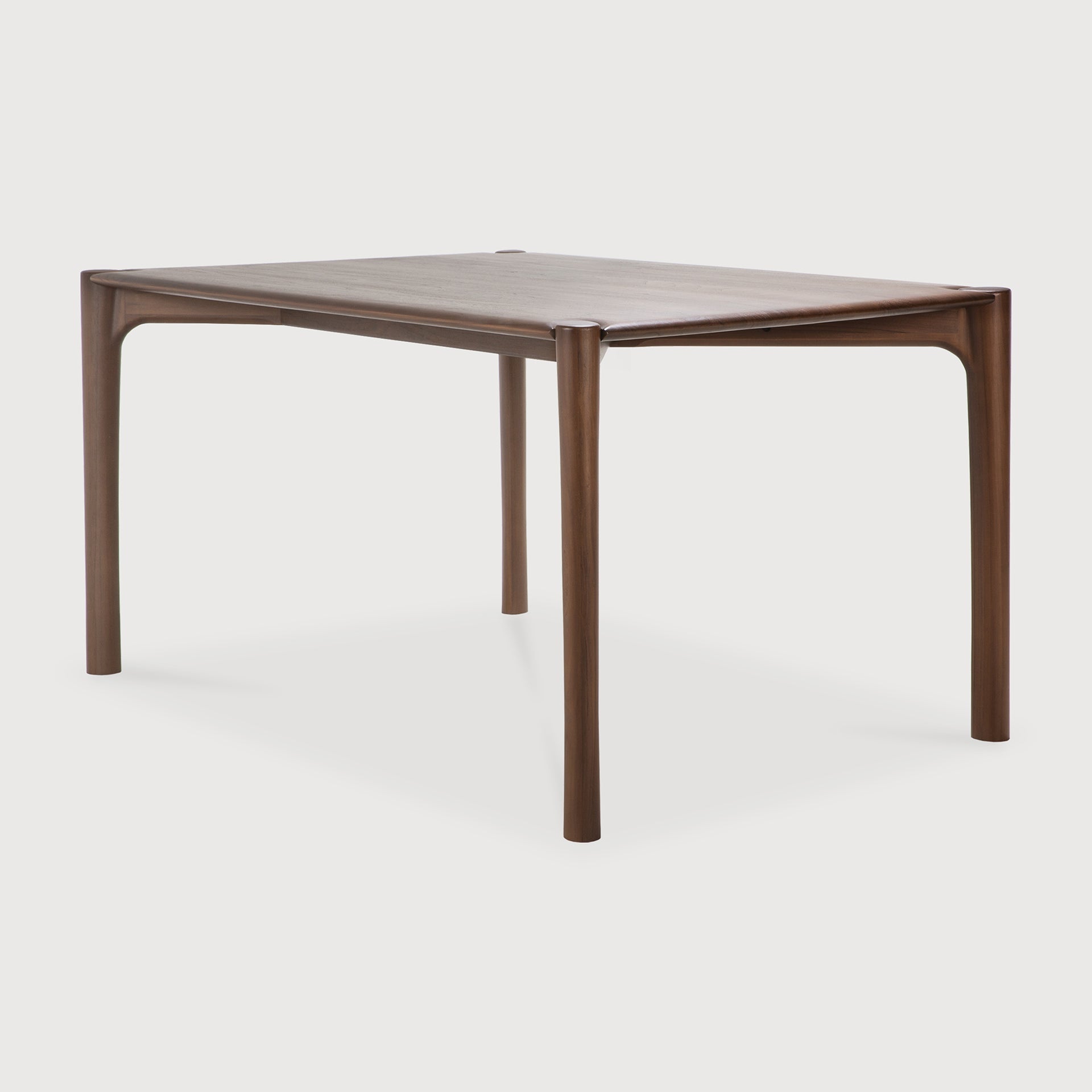 PI dining table - varnished teak - brown - rectangular White Cliff Studio Dining Table