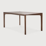 PI dining table - varnished teak - brown - rectangular White Cliff Studio Dining Table