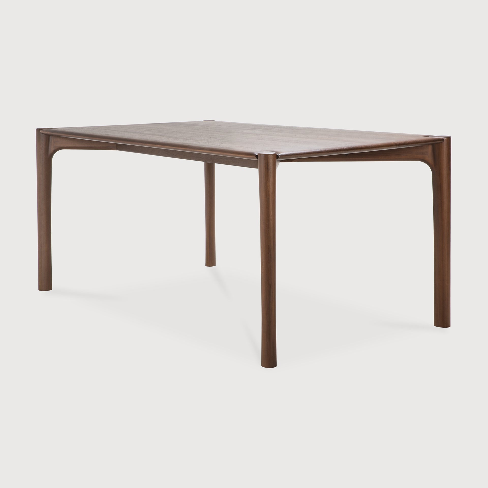 PI dining table - varnished teak - brown - rectangular White Cliff Studio Dining Table
