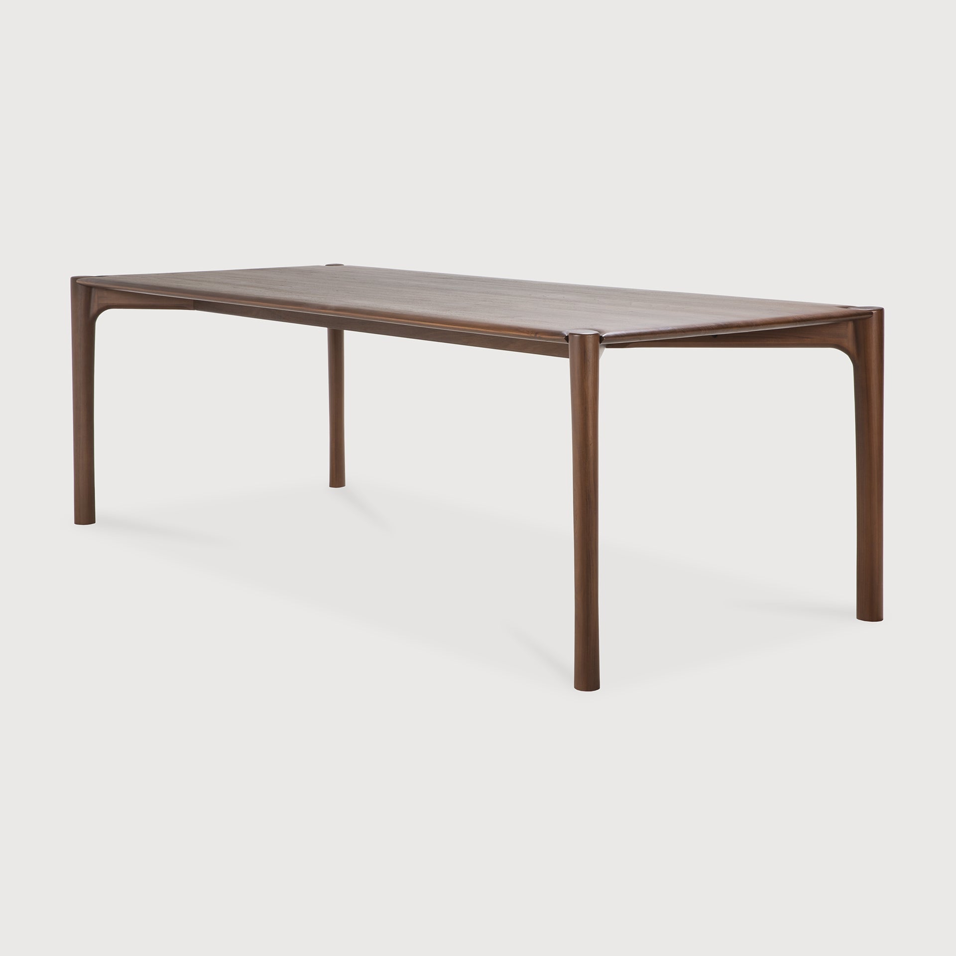 PI dining table - varnished teak - brown - rectangular White Cliff Studio Dining Table