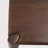 PI dining table - varnished teak - brown - rectangular White Cliff Studio Dining Table