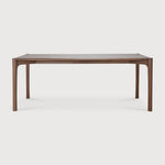 PI dining table - varnished teak - brown - rectangular White Cliff Studio Dining Table