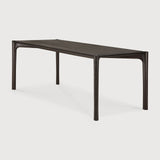 PI dining table - varnished teak - dark brown - rectangular White Cliff Studio Dining Table