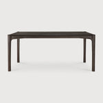 PI dining table - varnished teak - dark brown - rectangular White Cliff Studio Dining Table