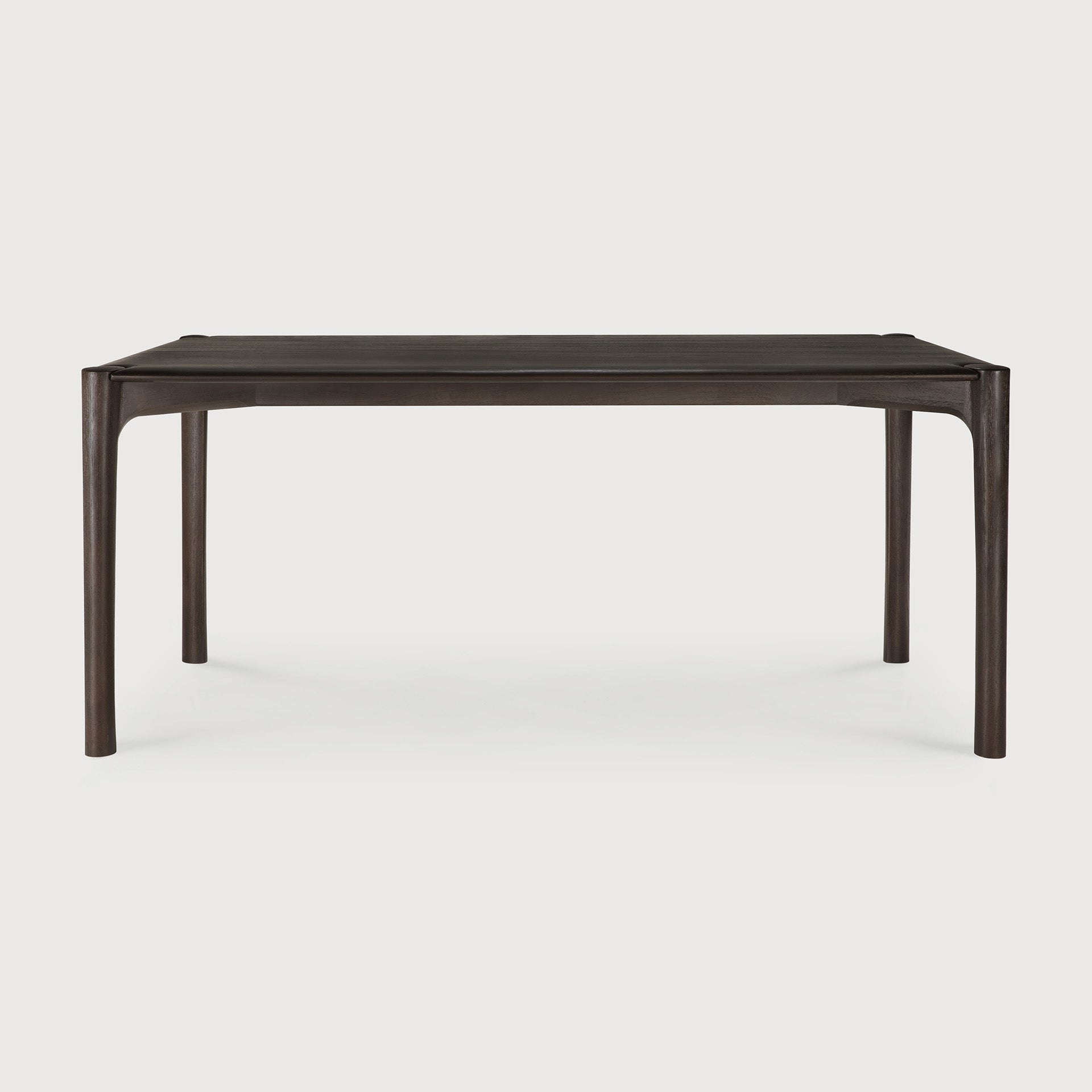 PI dining table - varnished teak - dark brown - rectangular White Cliff Studio Dining Table
