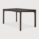 PI dining table - varnished teak - dark brown - rectangular White Cliff Studio Dining Table