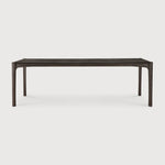 PI dining table - varnished teak - dark brown - rectangular White Cliff Studio Dining Table