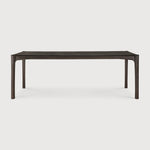 PI dining table - varnished teak - dark brown - rectangular White Cliff Studio Dining Table