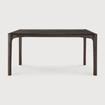PI dining table - varnished teak - dark brown - rectangular White Cliff Studio Dining Table