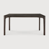 PI dining table - varnished teak - dark brown - rectangular White Cliff Studio Dining Table