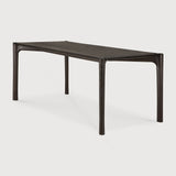 PI dining table - varnished teak - dark brown - rectangular White Cliff Studio Dining Table