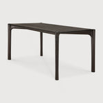 PI dining table - varnished teak - dark brown - rectangular White Cliff Studio Dining Table