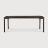 PI dining table - varnished teak - dark brown - rectangular White Cliff Studio Dining Table