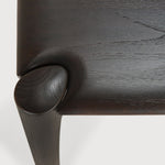 PI dining table - varnished teak - dark brown - rectangular White Cliff Studio Dining Table