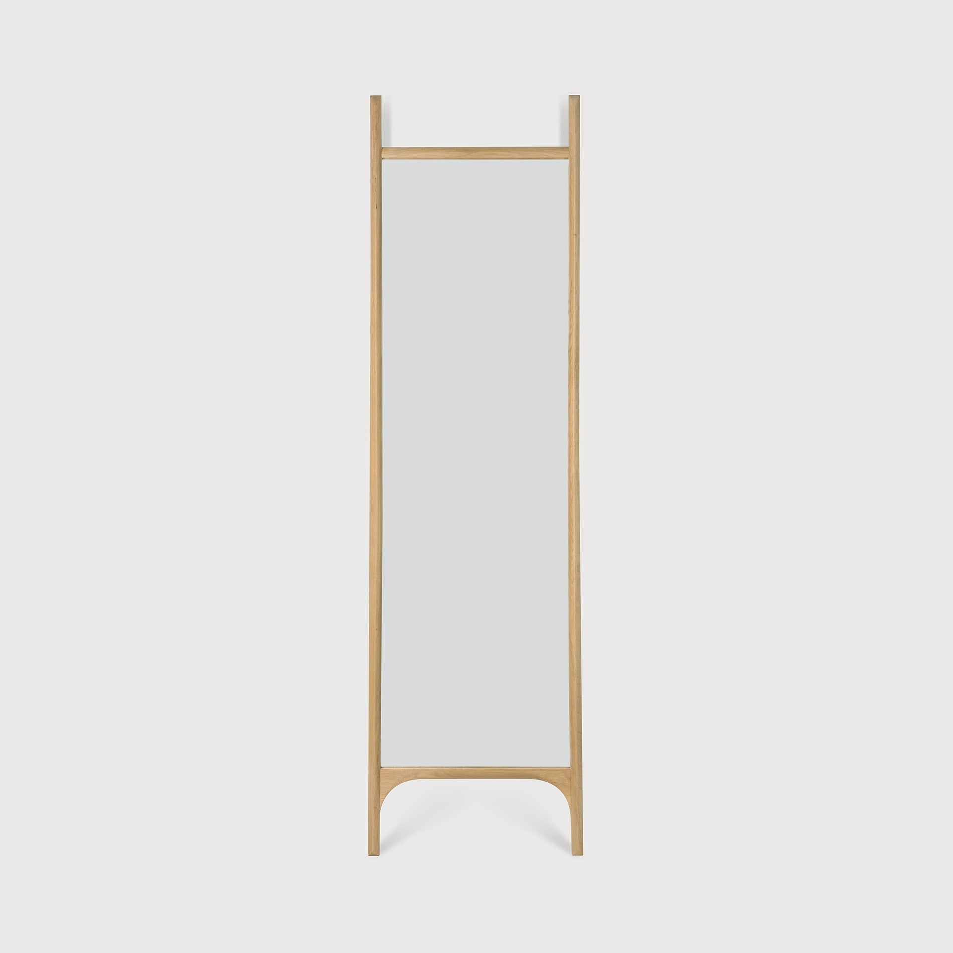 PI floor mirror - oak frame - rectangular White Cliff Studio Floor Mirror
