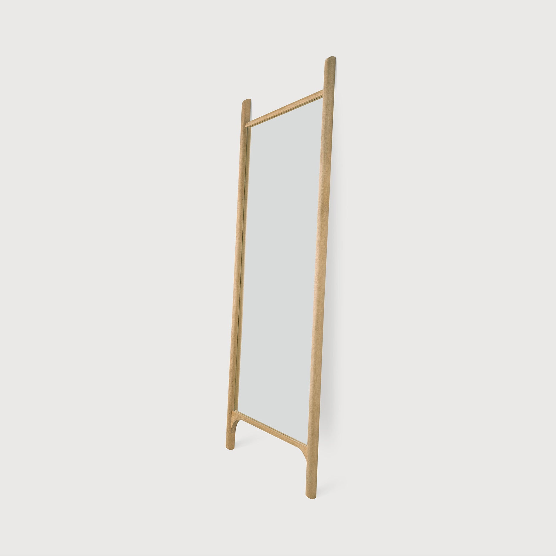 PI floor mirror - oak frame - rectangular White Cliff Studio Floor Mirror