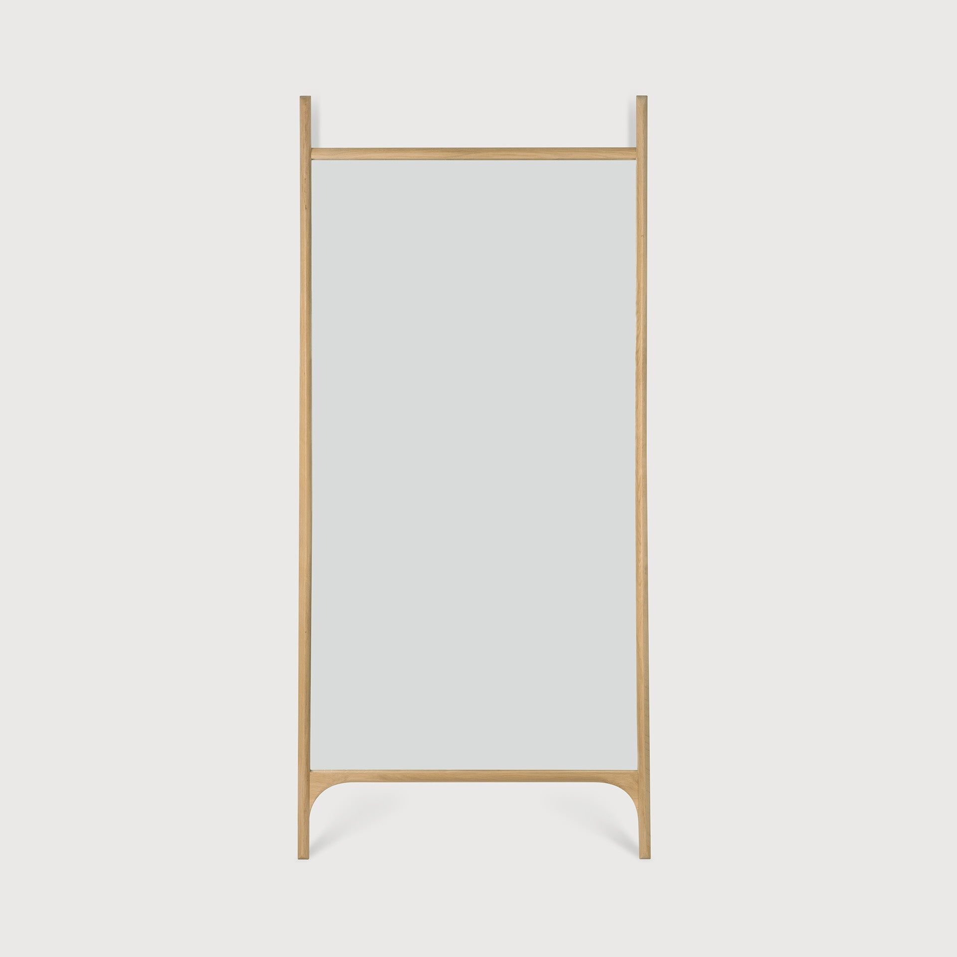 PI floor mirror - oak frame - rectangular White Cliff Studio Floor Mirror