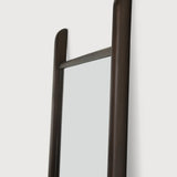 PI floor mirror - varnished mahogany frame - dark brown - rectangular White Cliff Studio Floor Mirror