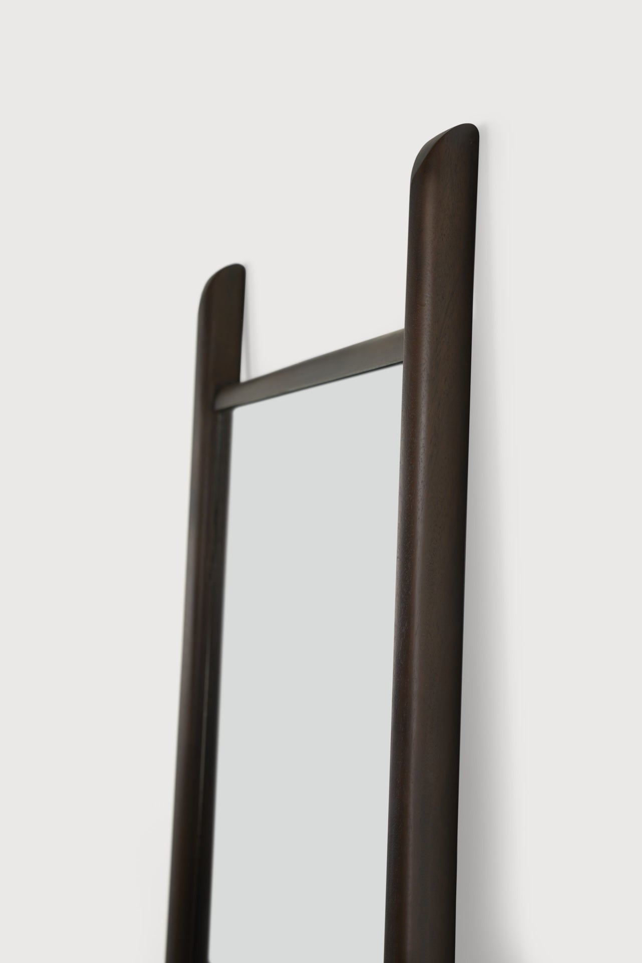 PI floor mirror - varnished mahogany frame - dark brown - rectangular White Cliff Studio Floor Mirror