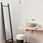 PI floor mirror - varnished mahogany frame - dark brown - rectangular White Cliff Studio Floor Mirror