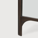 PI floor mirror - varnished mahogany frame - dark brown - rectangular White Cliff Studio Floor Mirror