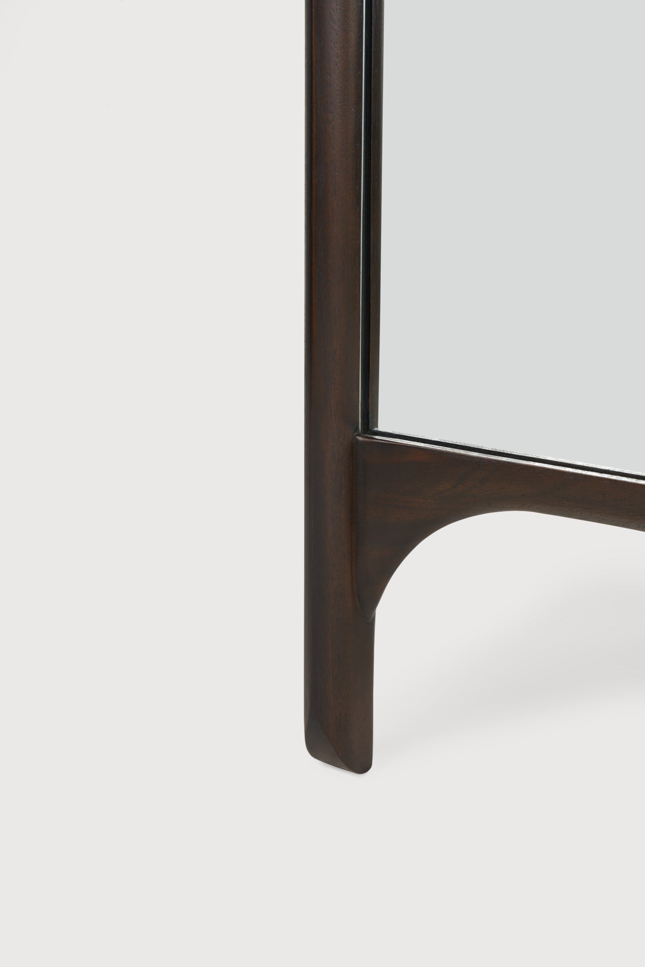 PI floor mirror - varnished mahogany frame - dark brown - rectangular White Cliff Studio Floor Mirror