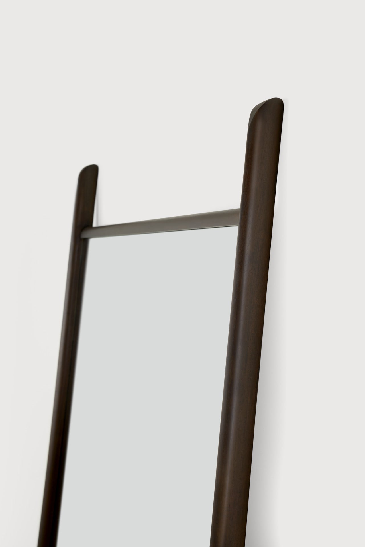 PI floor mirror - varnished mahogany frame - dark brown - rectangular White Cliff Studio Floor Mirror