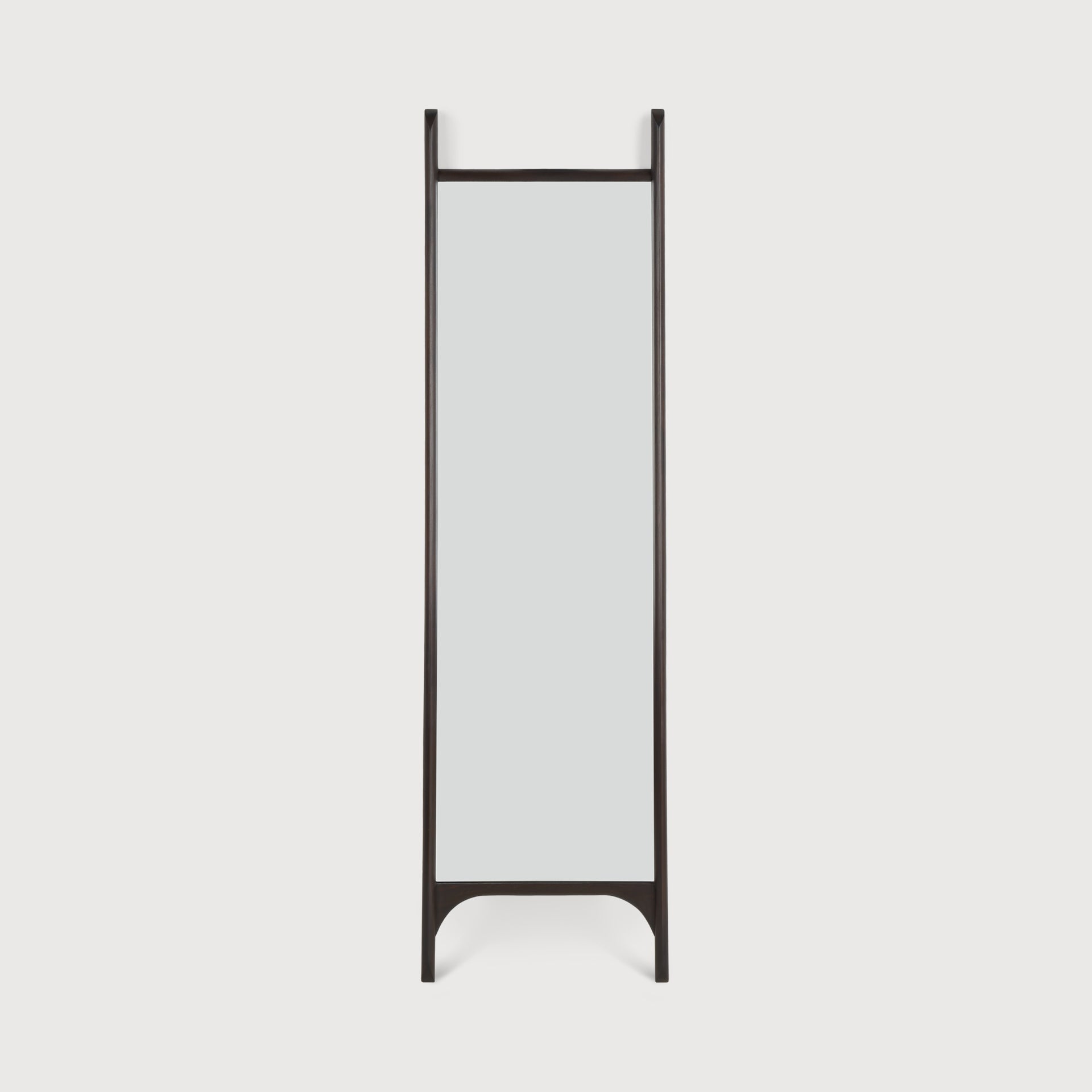 PI floor mirror - varnished mahogany frame - dark brown - rectangular White Cliff Studio Floor Mirror