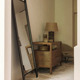PI floor mirror - varnished mahogany frame - dark brown - rectangular White Cliff Studio Floor Mirror
