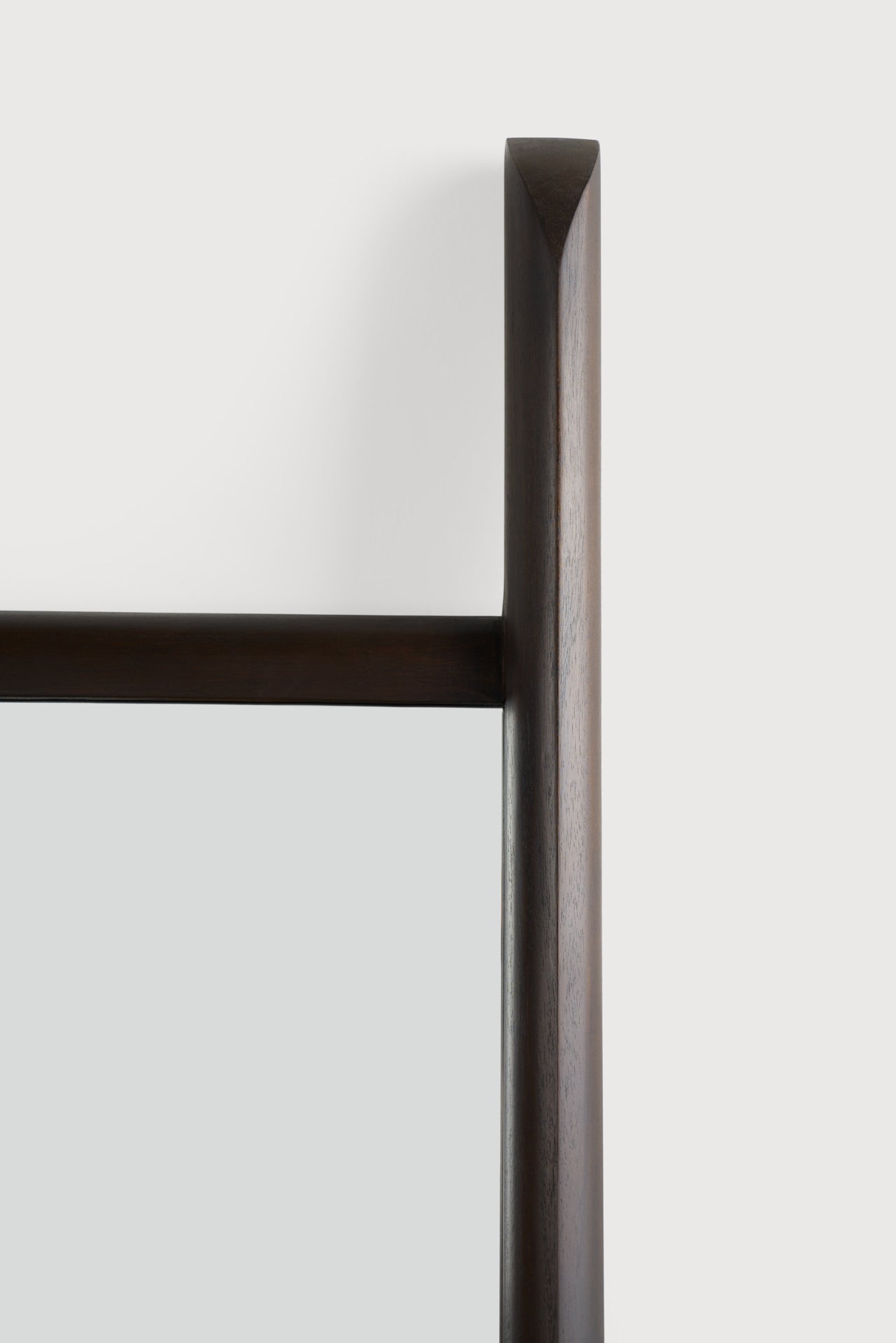 PI floor mirror - varnished mahogany frame - dark brown - rectangular White Cliff Studio Floor Mirror