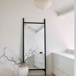 PI floor mirror - varnished mahogany frame - dark brown - rectangular White Cliff Studio Floor Mirror