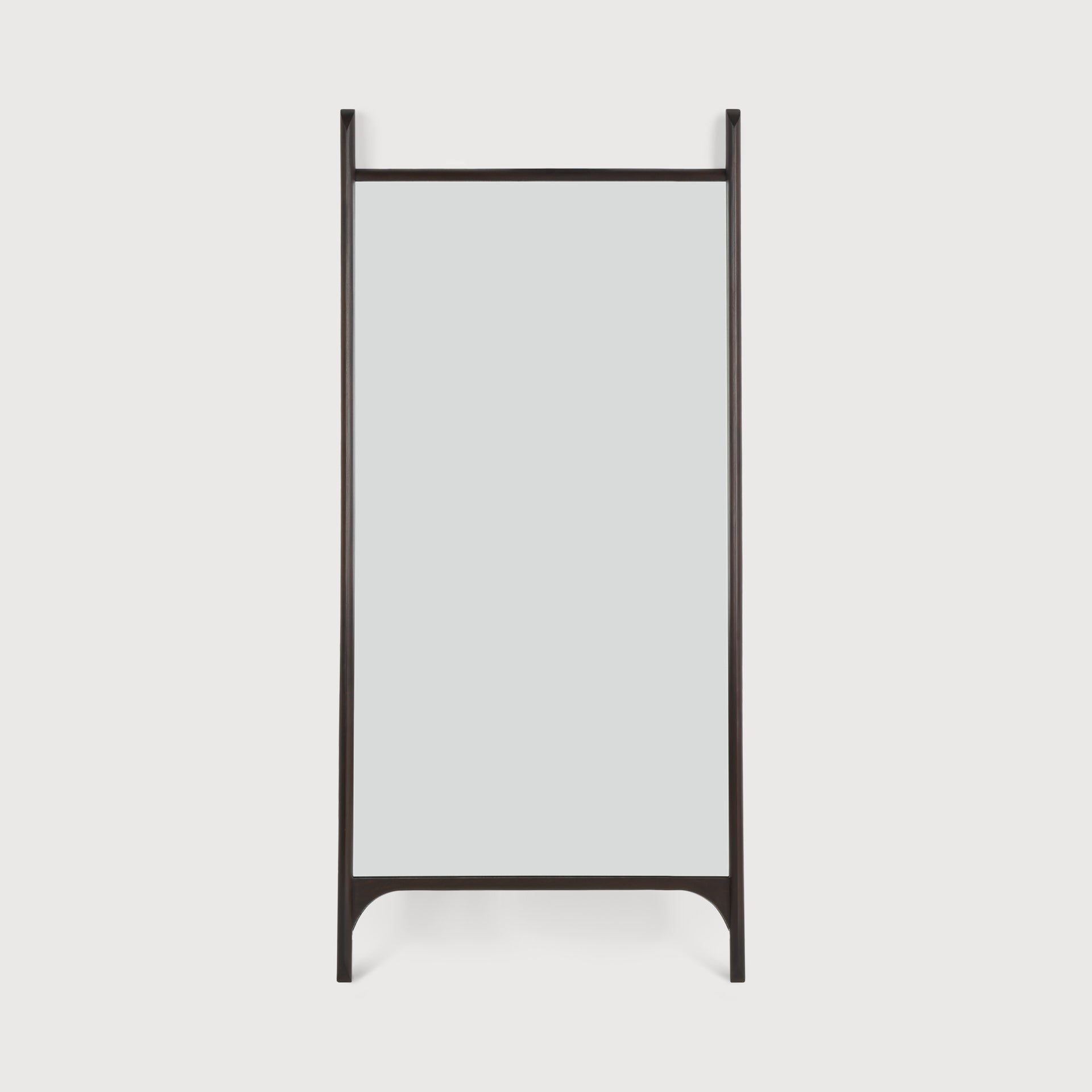PI floor mirror - varnished mahogany frame - dark brown - rectangular White Cliff Studio Floor Mirror