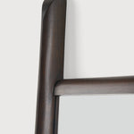 PI floor mirror - varnished mahogany frame - dark brown - rectangular White Cliff Studio Floor Mirror