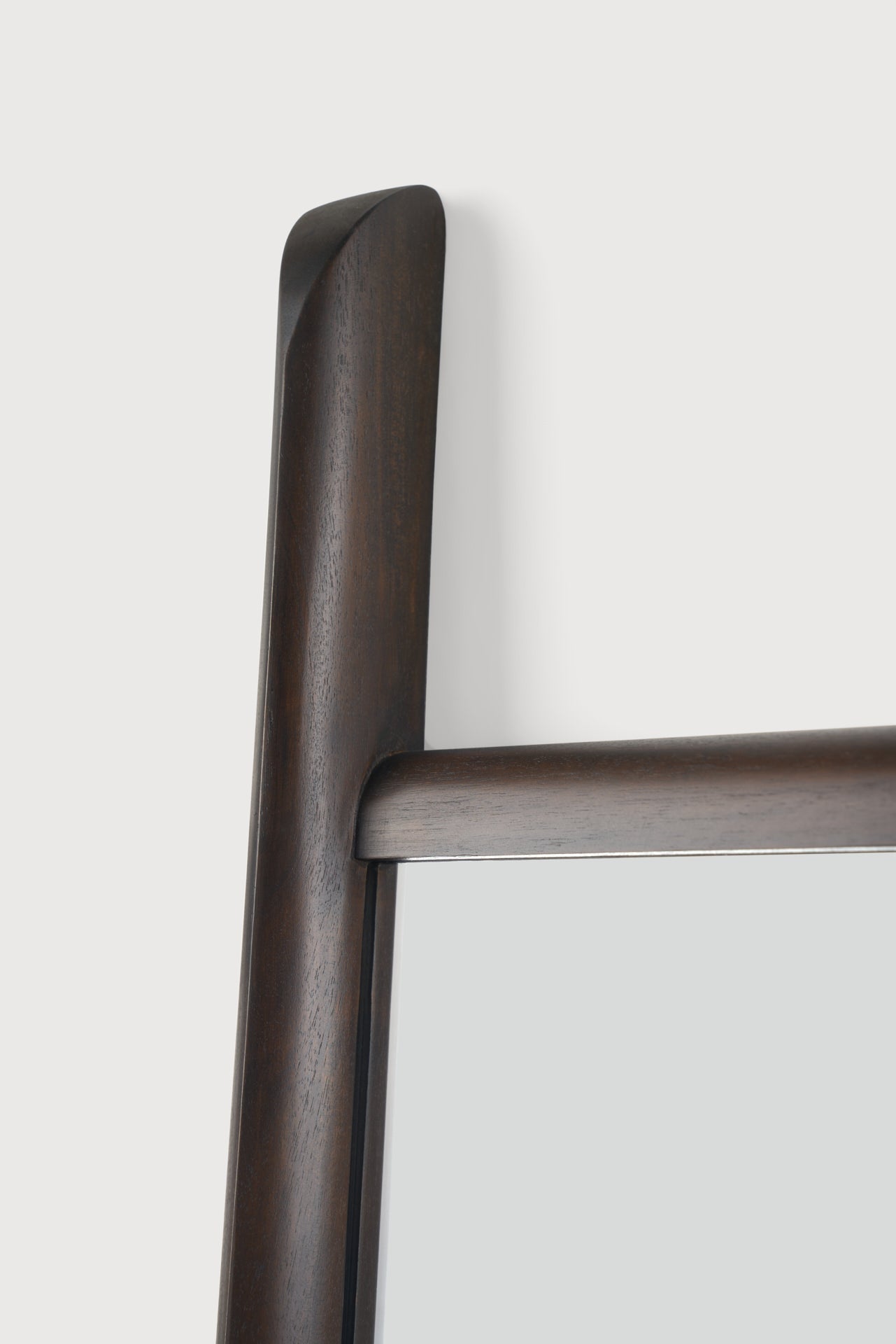 PI floor mirror - varnished mahogany frame - dark brown - rectangular White Cliff Studio Floor Mirror