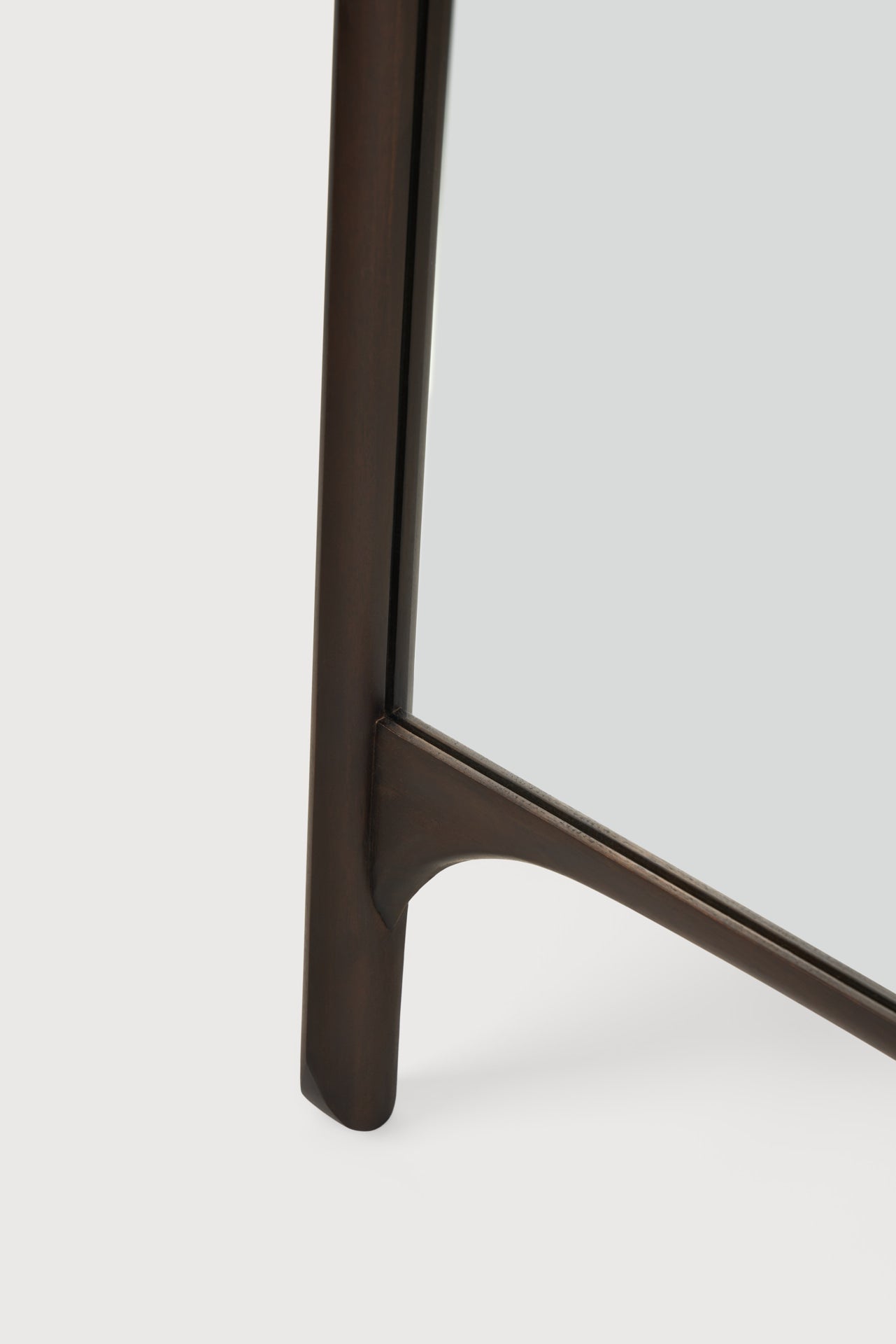 PI floor mirror - varnished mahogany frame - dark brown - rectangular White Cliff Studio Floor Mirror