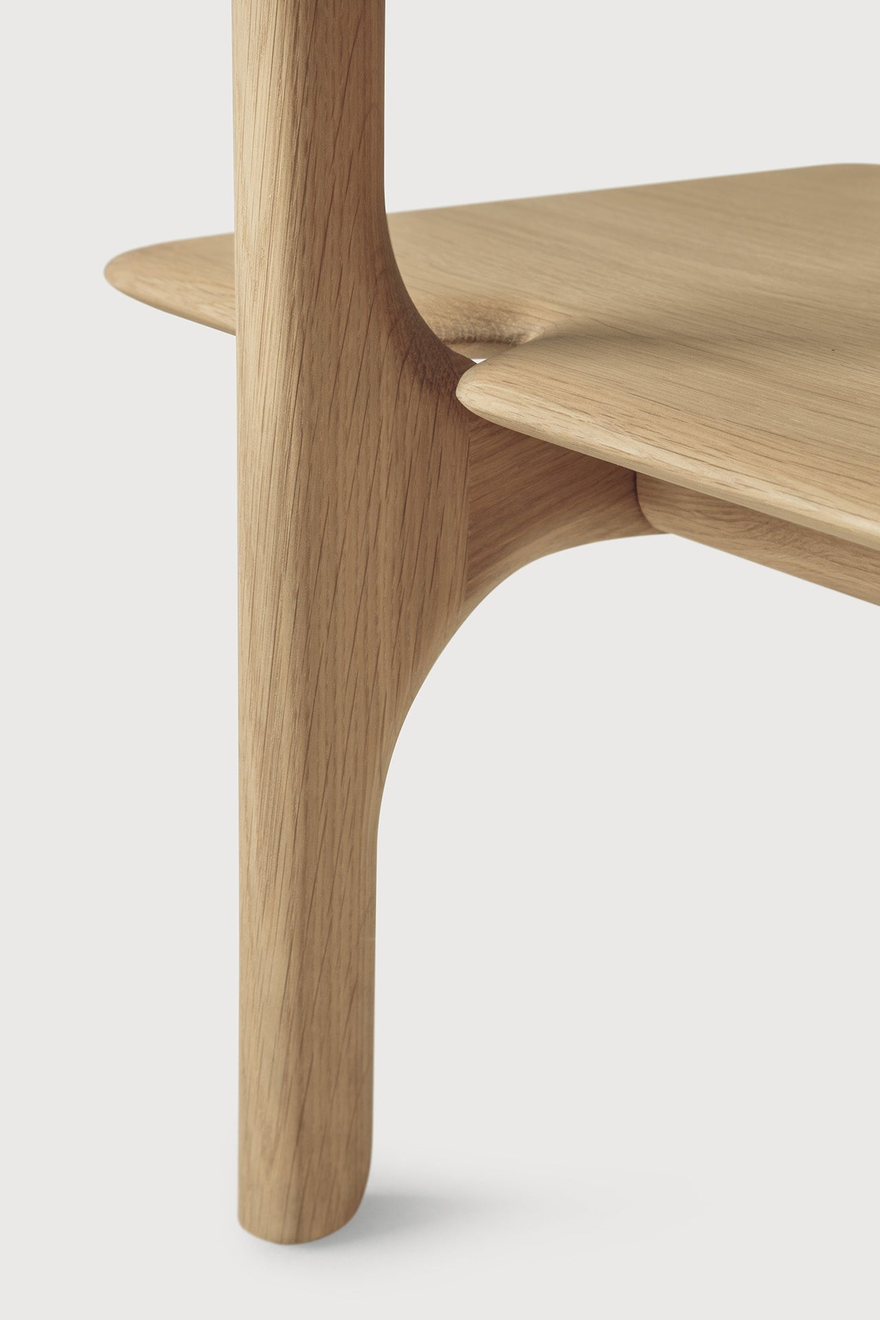 PI rack - oak - 5 shelves White Cliff Studio Wall Shelf