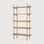 PI rack - oak - 5 shelves White Cliff Studio Wall Shelf