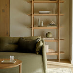 PI rack - oak - 5 shelves White Cliff Studio Wall Shelf