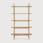 PI rack - oak - 5 shelves White Cliff Studio Wall Shelf