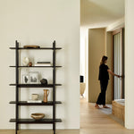 PI rack - varnished mahogany - dark brown White Cliff Studio Wall Shelf