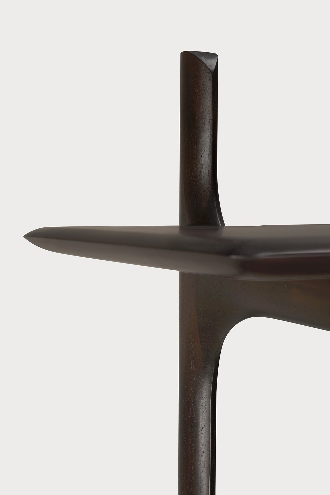 PI rack - varnished mahogany - dark brown White Cliff Studio Wall Shelf