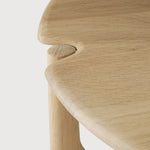 PI side table - oak - round White Cliff Studio Side Table