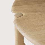 PI side table - oak - round White Cliff Studio Side Table
