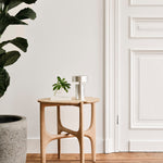 PI side table - oak - round White Cliff Studio Side Table